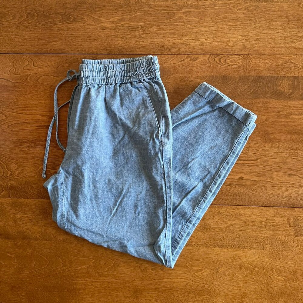 J. Crew Factory chambray drawstring pants 2